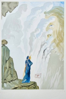 DALI, Salvador (1904 Figueres - 1989 ebenda), Sechs Farblithographien zu Dantes Göttlicher Komödie, verschiedene Auflagen, jeweils etwa 33x36cm, R