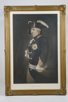 RAHMEN mit Farbgraphik, Friedrich II