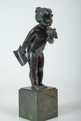 Barth, Carl Georg (1859-1944) Gratulantin, Bronze dunkel patiniert.