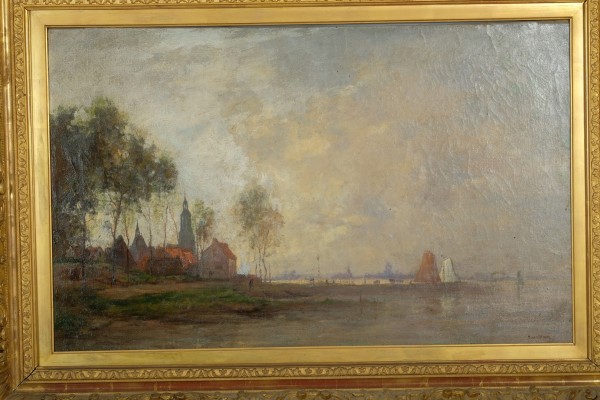 Bloem, Hendrik van (1874-1960) Wasserlandschaft, Öl auf Leinwand.