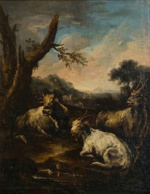 Roos, Philipp Peter, genannt Rosa da Tivoli (um 1655-1706) zugeschrieben Tierstück.