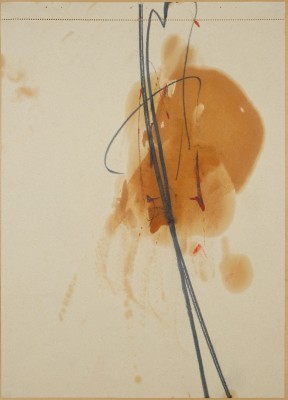 Schnell, Hans (1951-2019) "92/III/3", 1992, Mischtechnik auf Papier.
