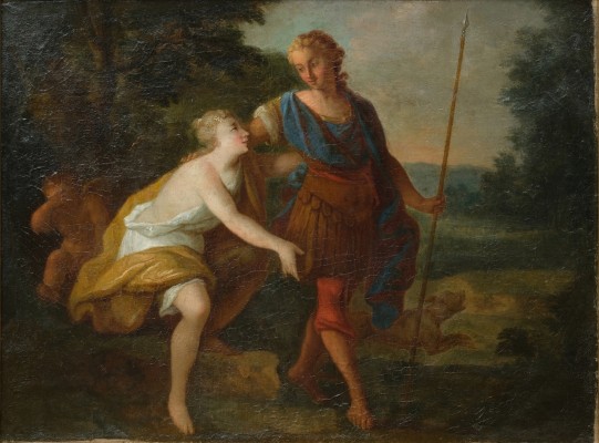 Anonym (frühes 18. Jahrhundert) Venus und Adonis, Öl auf Leinwand.