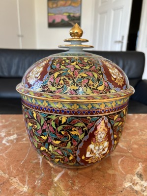 Deckelgefäß Cloisonné, Thailand, 20. Jahrhundert.