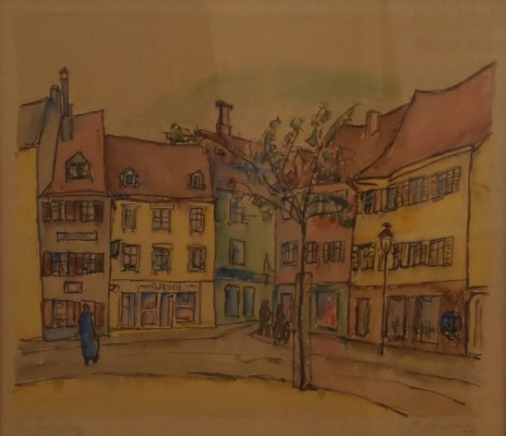 Anonym (20. Jahrhundert) Bodanplatz, Aquarell, 1932.