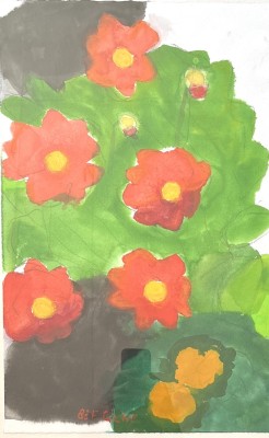 Gehr, Ferdinand (1896-1996) Blumenwiese, Aquarell / Bleistift auf Papier, 1983.