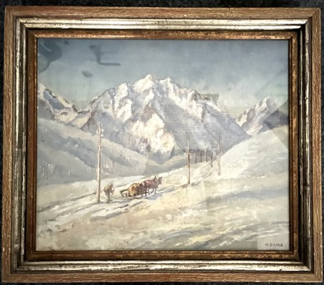 Dame, Hedwig (1878-1968) Winterlandschaft, Öl auf Leinwand.