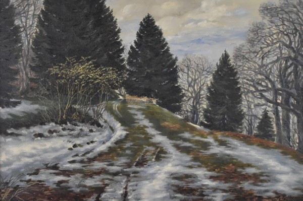 Kellermann, Karl (1881-1968) Winterweg, Öl auf Leinwand.