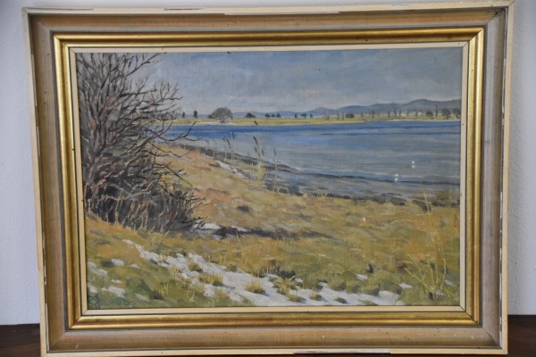 Marquard, Otto (1881-1969) Seerhein, Öl auf Leinwand, 1935.