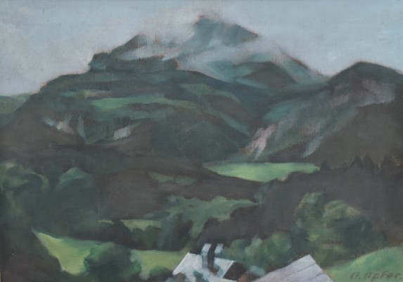 Opfer, Gustav (1876-1957) Berglandschaft, Öl auf Leinwand.