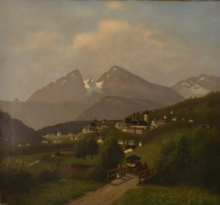 Wolff, Hermann (1841-unbekannt) Berchtesgaden, Öl auf Leinwand.