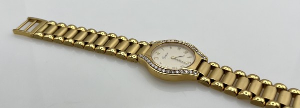 Damenarmbanduhr Genève, Gelbgold 750, punziert.