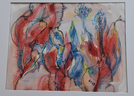 Anonym (20./21. Jahrhundert) Blumenwiese, Aquarell, 1978.