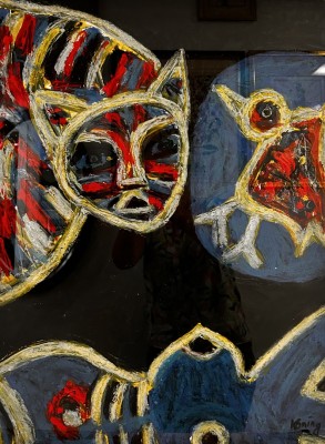 Koning, Jan (geboren 1950) Katze, Acryl / Tempera auf Papier.