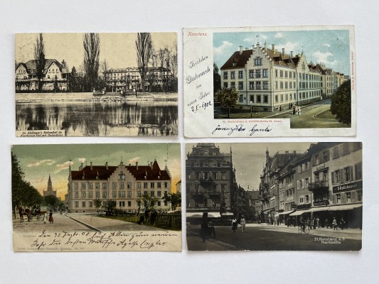 72 Postkarten Konstanz, Album Nr. 22, Sammelschwerpunkt 'Architektur', ab 1900 aufwärts, 20er und 30er