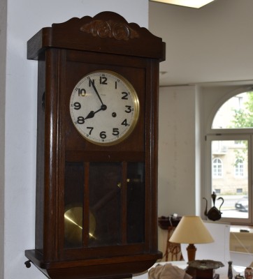 Jugendstil Regulator-Wanduhr, Mauthe, Schwenningen.