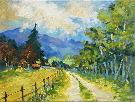 Steinhauser, Erwin (1939-2023) Landschaft, Acryl auf Leinwand.