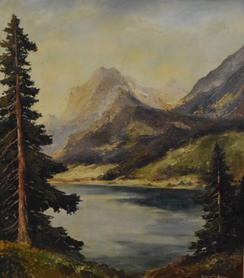 Schmitzbonn, Hermann (1903-1960) Watzmann, Öl auf Platte.