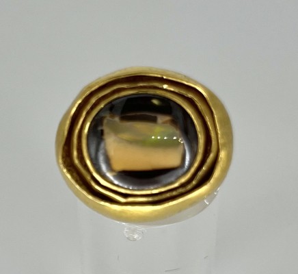 Zobel Design-Ring, 1987, Gelbgold 750 (geprüft).