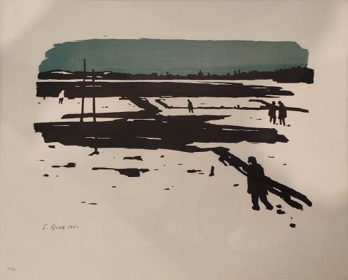 Graf, Ernst (1909-1988) Bodensee, Farbholzschnitt, Exemplar 20/80, 1981.