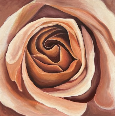 Steinhauser, Erwin (1939-2023) Rose, Acryl auf Leinwand.