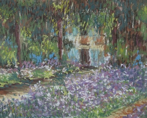 Steinhauser, Erwin (1939-2023) Garten, Pastellkreide auf Papier.