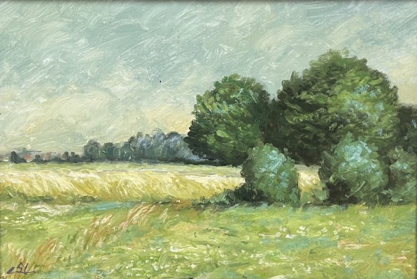 Steinhauser, Erwin (1939-2023) Landschaft, Acryl auf Platte.