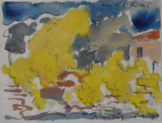 Ficus, André (1919-1999) Ufer, Aquarell, 1984.