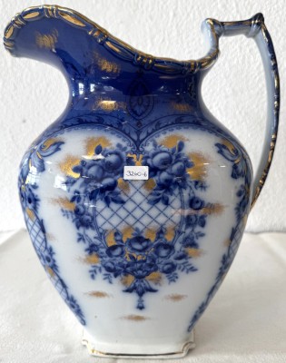 Burleigh Ware England Vase, Blau/Gold