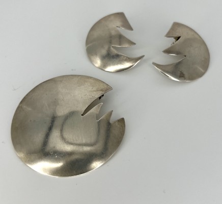 Design-Silberschmuck, dreiteilig, Sterling Silber 925 (punziert).