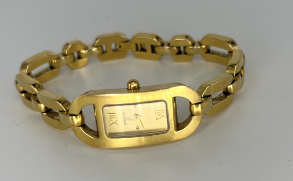 Armbanduhr Michael Herbelin, Paris. Stahl, vergoldet.