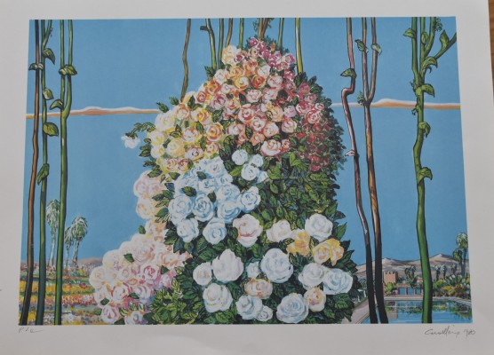 Anonym (20. Jahrhundert) Rosenbouquet, hochwertiger Offsetdruck, 1980.