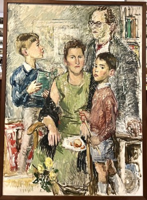 Herburger, Julius (1900-1973) Familie Rauch, Öl auf Spanplatte.