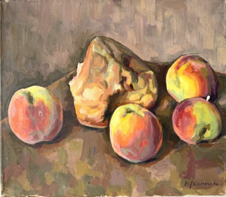 Jeannet, Hermann (1880-1965) Apfel-Stillleben, Öl auf Leinwand.