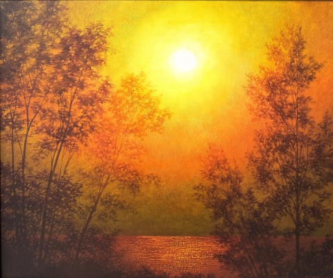 Karassioff, Valery (geboren 1939) Sonnenuntergang, 2000, Öl auf Leinwand.